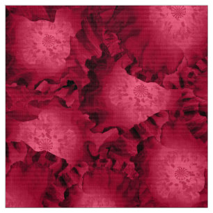 Abstracte rode rozenpapaver bloemen bloemen romant stof