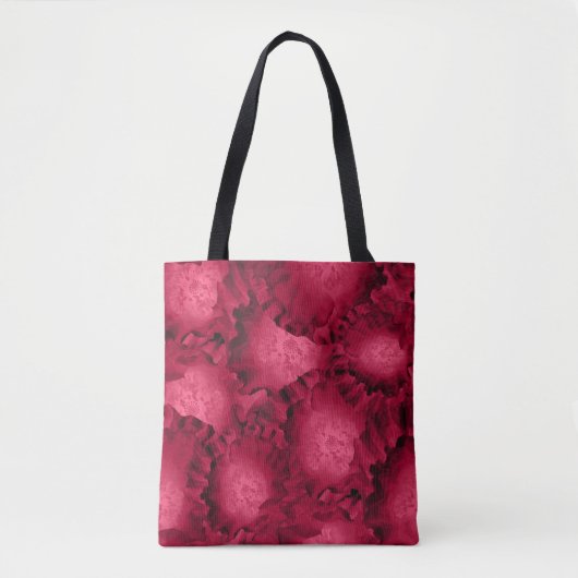 Abstracte rode rozenpapaver bloemen bloemen romant tote bag (Voorkant)