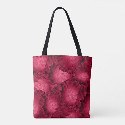 Abstracte rode rozenpapaver bloemen bloemen romant tote bag (Achterkant)