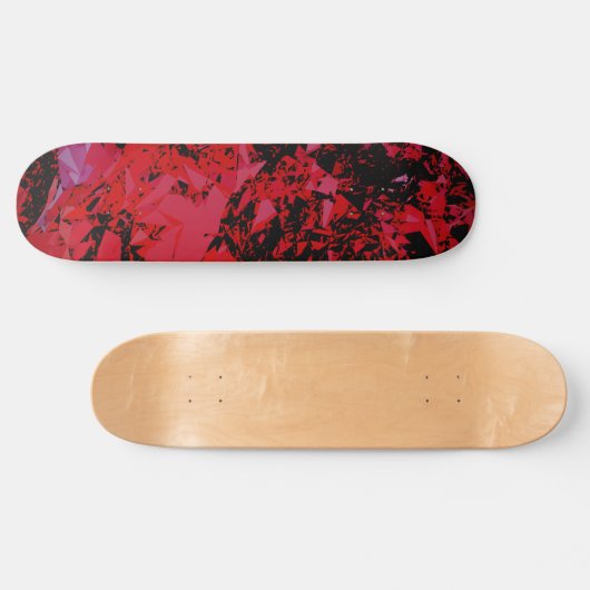 Abstracte Rode Shatter Persoonlijk Skateboard (Horizontaal)