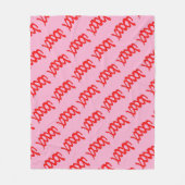 Abstracte rode spiraalweg op zwarte achtergrond fleece deken (Voorkant)