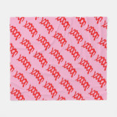 Abstracte rode spiraalweg op zwarte achtergrond fleece deken (Voorkant (Horizontaal))