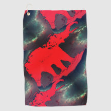 Abstracte rode tekening met zeer bijtende werking