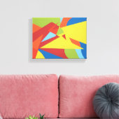 Abstracte rode toekan doekprint canvas afdruk (Insitu (Woonkamer))