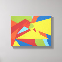 Abstracte rode toekan doekprint