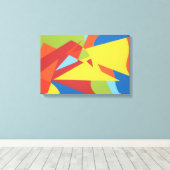 Abstracte rode toekan doekprint canvas afdruk (Insitu (Houten vloer))