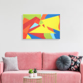 Abstracte rode toekan doekprint canvas afdruk (Insitu (Woonkamer))