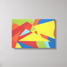 Abstracte rode toekan doekprint