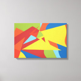 Abstracte rode toekan doekprint canvas afdruk