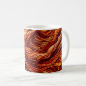 Abstracte Rode Vuurdanser Koffiemok (Voorkant rechts)
