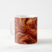 Abstracte Rode Vuurdanser Koffiemok (Voorkant links)