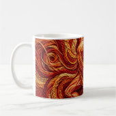 Abstracte Rode Vuurdanser Koffiemok (Links)