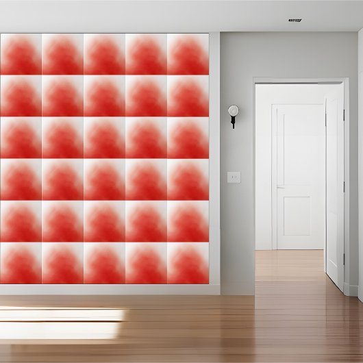 Abstracte Rode Waterverf Was Keramische Tegel Tegeltje