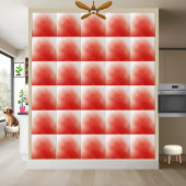 Abstracte Rode Waterverf Was Keramische Tegel Tegeltje