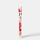 Abstracte rode witte en zwarte verfspatten Case-Mate iPhone case (Achterkant / Links)