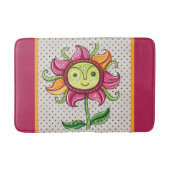 Abstracte rode zonnebloem badmat (Voorkant)