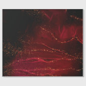 Abstracte rode, zwarte en goudkleuren cadeaupapier (Vlak)