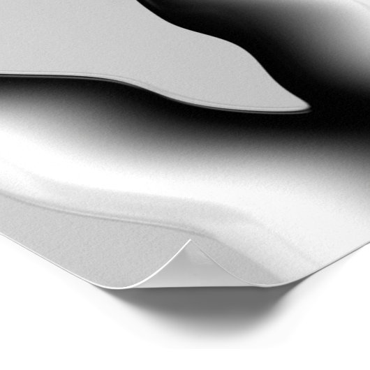 Abstracte rode zwarte en witte golven, zigzagpatro poster (Hoek)