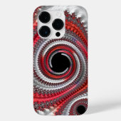 Abstracte rode zwarte gradiënt wervelfractal Case-Mate iPhone case (Achterkant)