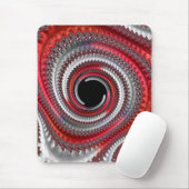 Abstracte rode zwarte gradiënt wervelfractal muismat (Met muis)