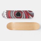 Abstracte rode zwarte gradiënt wervelfractal persoonlijk skateboard (Horizontaal)