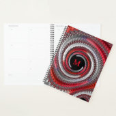 Abstracte rode zwarte gradiënt wervelfractal planner (Display)