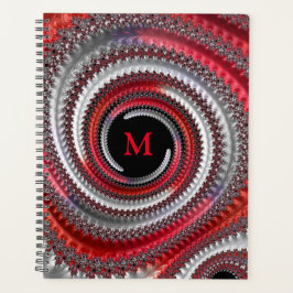 Abstracte rode zwarte gradiënt wervelfractal planner