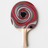 Abstracte rode zwarte gradiënt wervelfractal tafeltennisbatje (Voorkant)