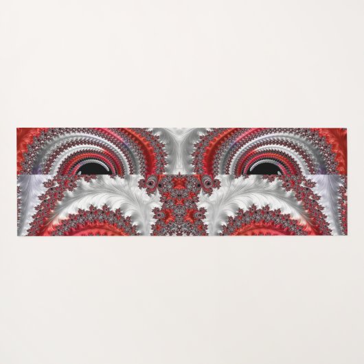 Abstracte rode zwarte gradiënt wervelfractal yogamat (Achterkant (horizontaal))