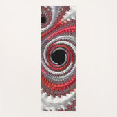 Abstracte rode zwarte gradiënt wervelfractal yogamat (Voorkant)
