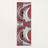 Abstracte rode zwarte gradiënt wervelfractal yogamat (Achterkant)