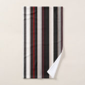 Abstracte rode zwarte lijnen Trendy Collectie Bad Handdoek (Handdoek)