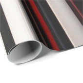 Abstracte rode zwarte lijnen Trendy Collectie Cadeaupapier (Rol Hoek)