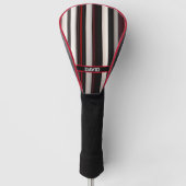 Abstracte rode zwarte lijnen Trendy Collectie Golfheadcover (Voorkant)