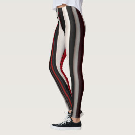 Abstracte rode zwarte lijnen Trendy Collectie Leggings