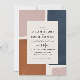 Abstracte roest, marine + roze moderne tijd