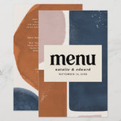 Abstracte roest, marine + roze moderne tijd (Voorkant / Achterkant)