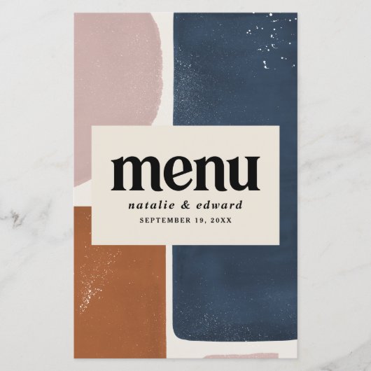 Abstracte roest, marine + roze moderne tijd (Voorkant)