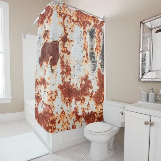 abstracte roesttextuur douchegordijn (In situ)