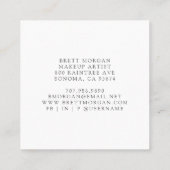 Abstracte rokerblauwe groene zwarte makreel vierkante visitekaartje (Achterkant)