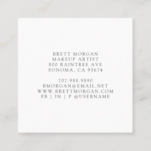 Abstracte rokerblauwe groene zwarte makreel vierkante visitekaartje (Achterkant)