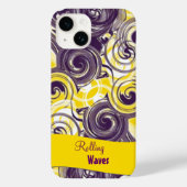 Abstracte rolgolf in het Paars en geel Case-Mate iPhone Case (Achterkant)
