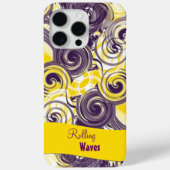 Abstracte rolgolf in Paars en geel Case-Mate iPhone Case (Achterkant)