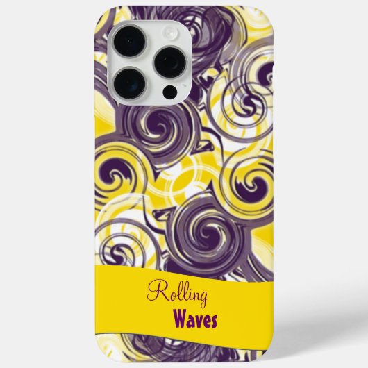 Abstracte rolgolf in Paars en geel Case-Mate iPhone Case (Achterkant)