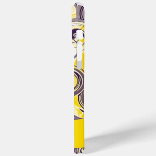 Abstracte rolgolf in Paars en geel Case-Mate iPhone Case (Achterkant / Links)