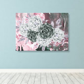 Abstracte Romantische Bloemenwandkunst Canvas Afdruk (Insitu (Houten vloer))