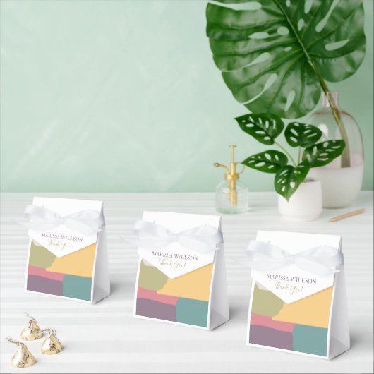 Abstracte Romige Zomerkleuren Splash Dank u Bedankdoosjes (Meervoudige)