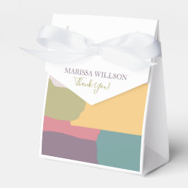 Abstracte Romige Zomerkleuren Splash Dank u Bedankdoosjes