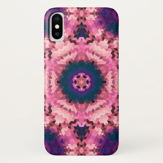 Abstracte rondcirkelvormen mandala kaleidoscope Case-Mate iPhone case (Achterkant)