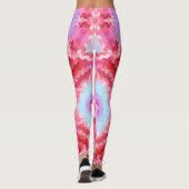 Abstracte rondcirkelvormen mandala kaleidoscope leggings (Achterkant)